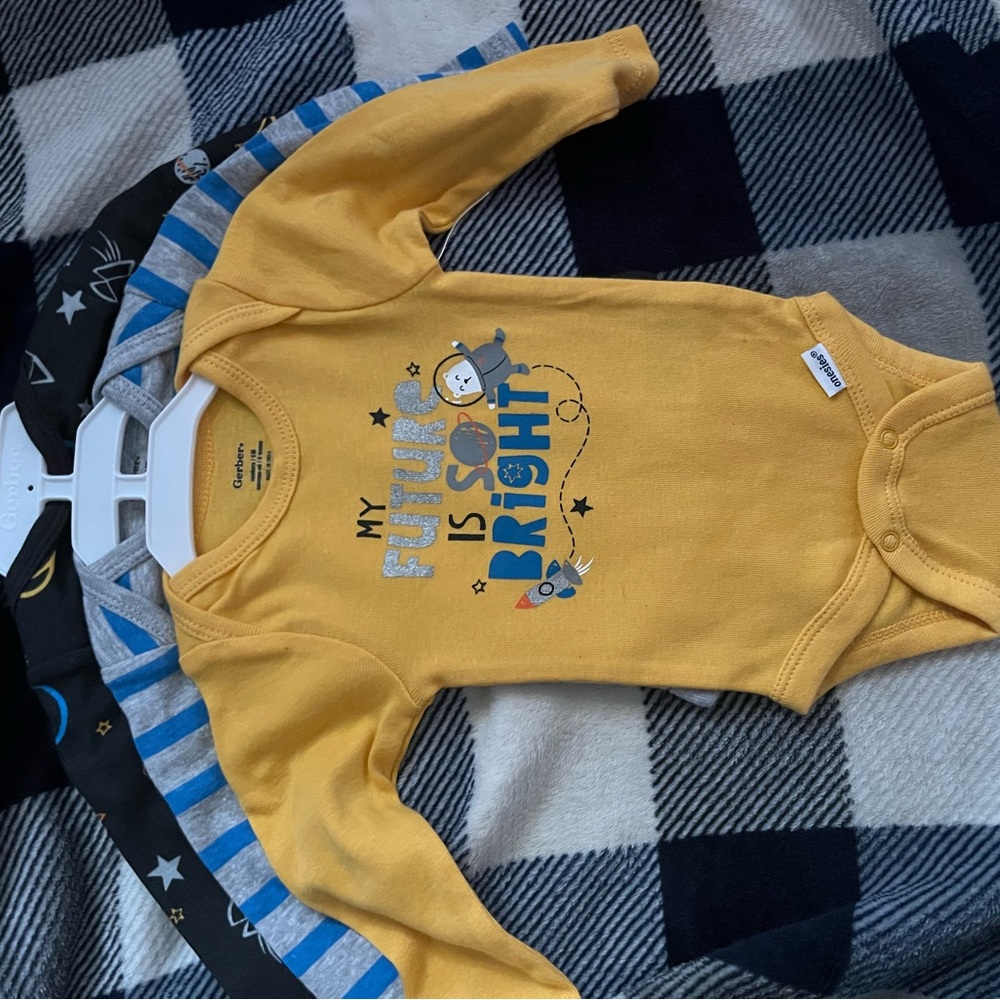 Carter's Yellow Graphic Baby Bodysuit